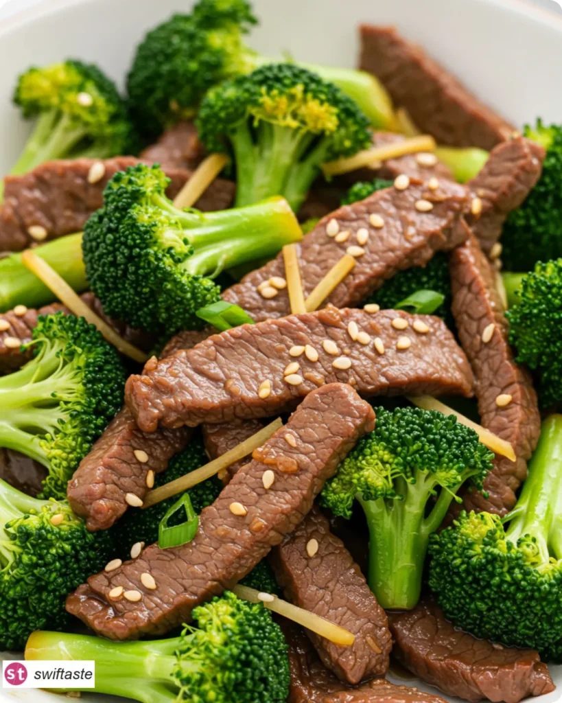 Chinese Beef and Broccoli with glossy garlic-soy sauce