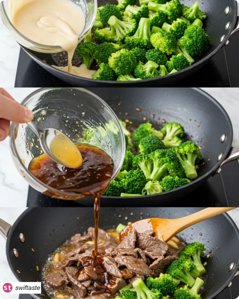Steps to cook Chinese Beef and Broccoli with glossy sauce
