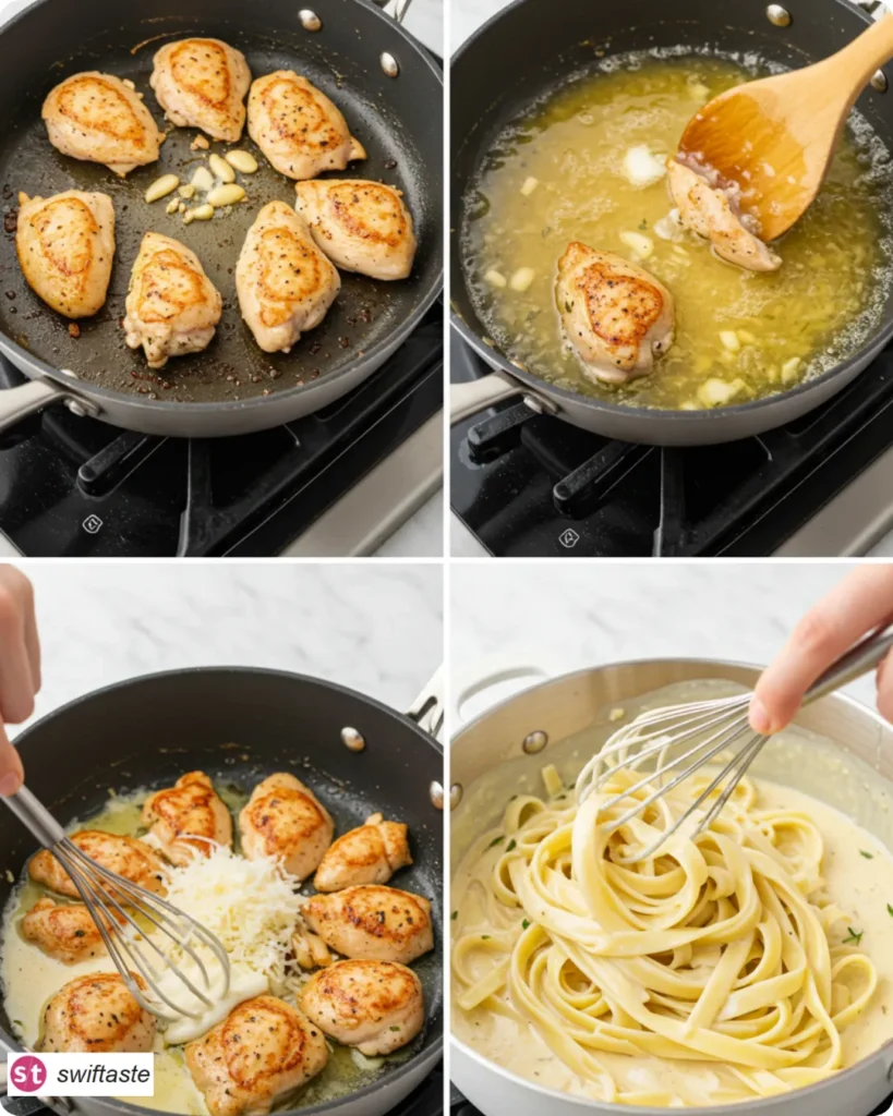 Steps to make Creamy Garlic Parmesan Chicken Pasta