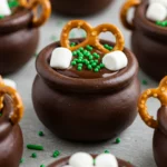 Easy Cauldron Cookies served with bubbling marshmallow topping