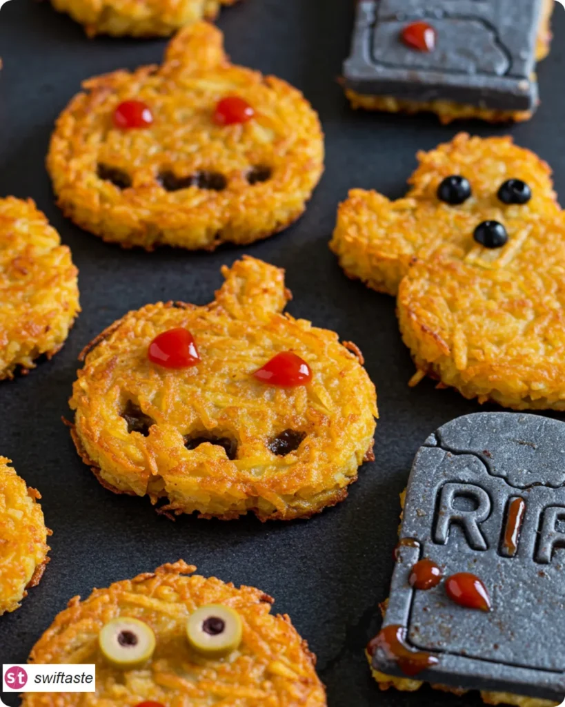 Halloween Hash Browns crispy spooky shapes pumpkin ghost tombstone