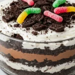 Oreo Dirt Dessert no-bake pudding and Oreo layers