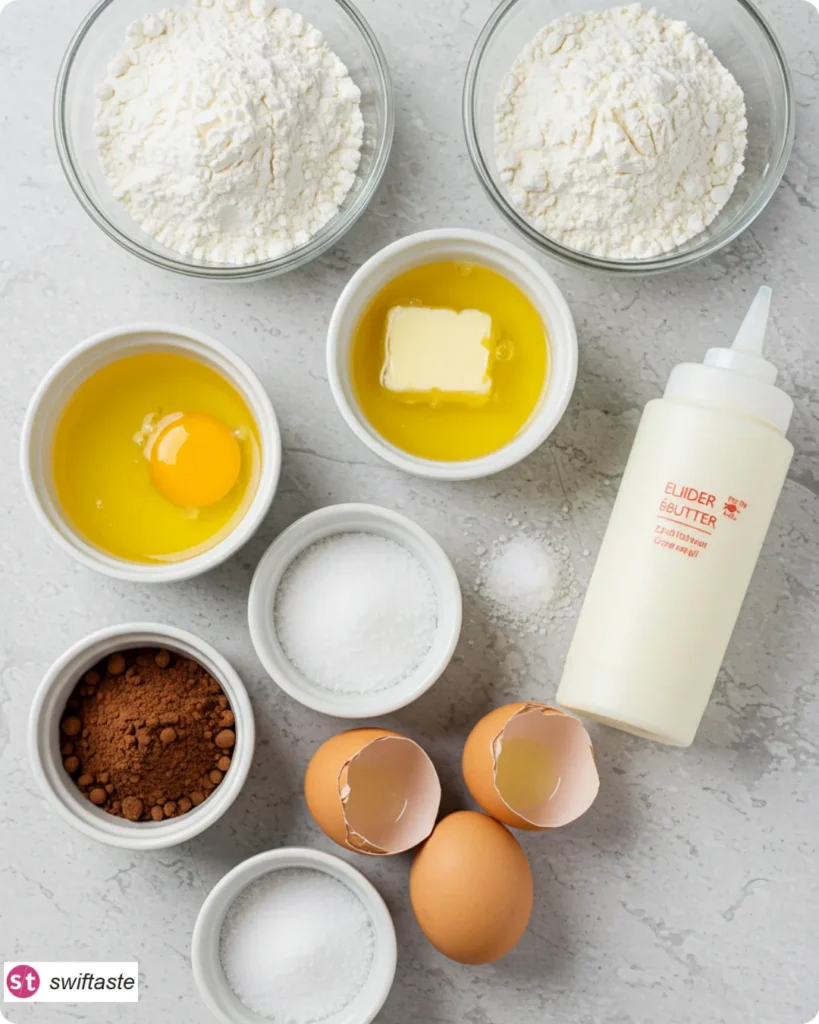 Spiderweb Crepes Treat ingredients with squeeze bottle tip