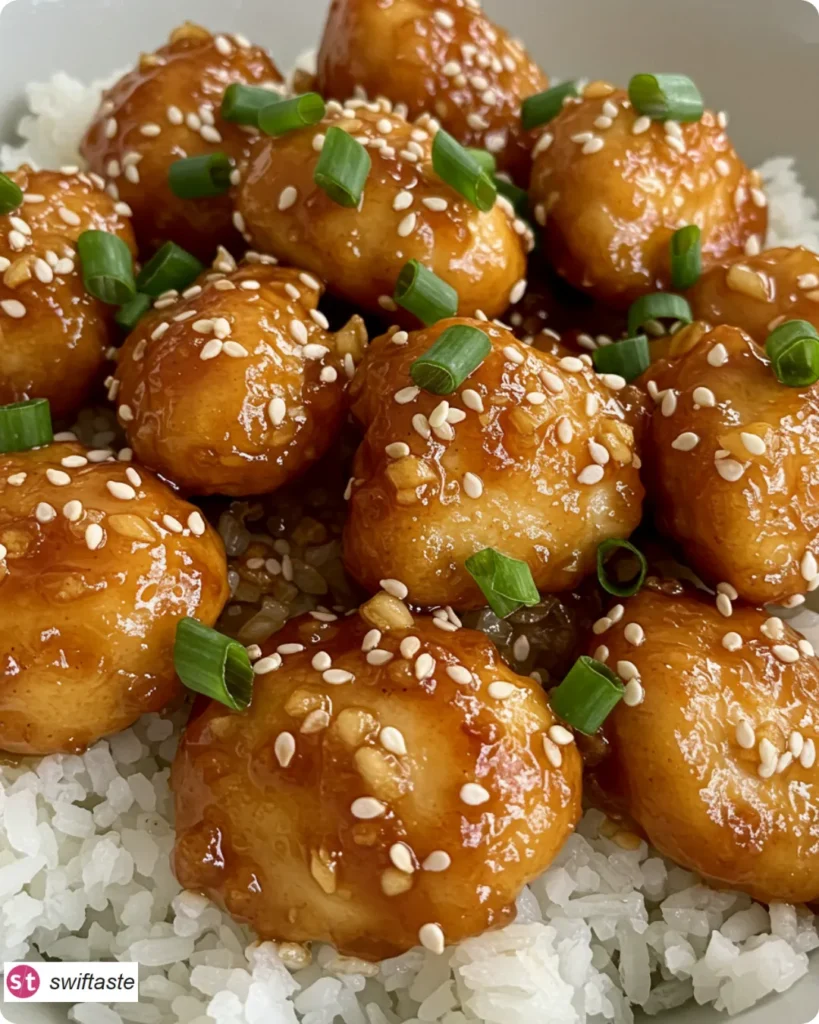 Sweet Chili Chicken with glossy Thai sweet chili glaze