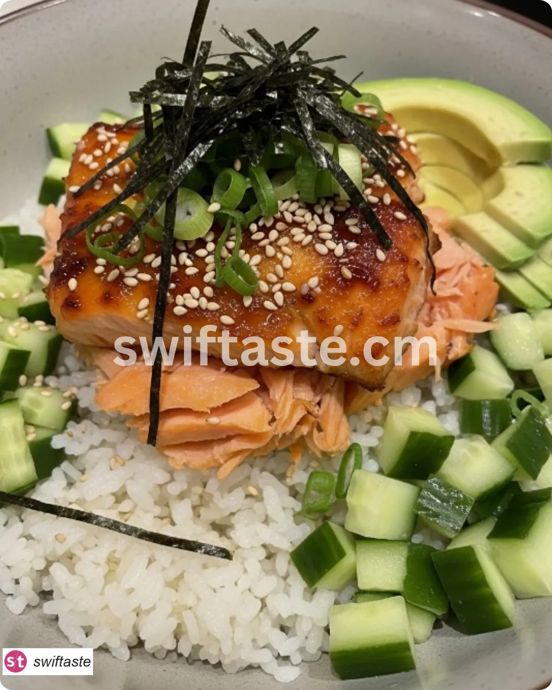Baked Salmon Sushi Bowl