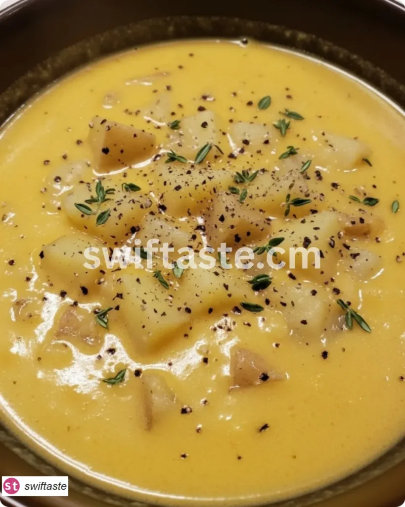Cheddar Garlic Herb Potato Soup 2
