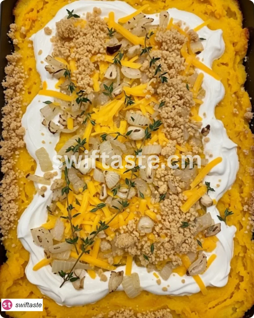 Cheesy Butternut Squash Casserole