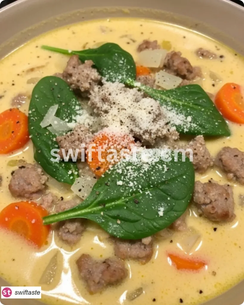Creamy Parmesan Italian Sausage Soup