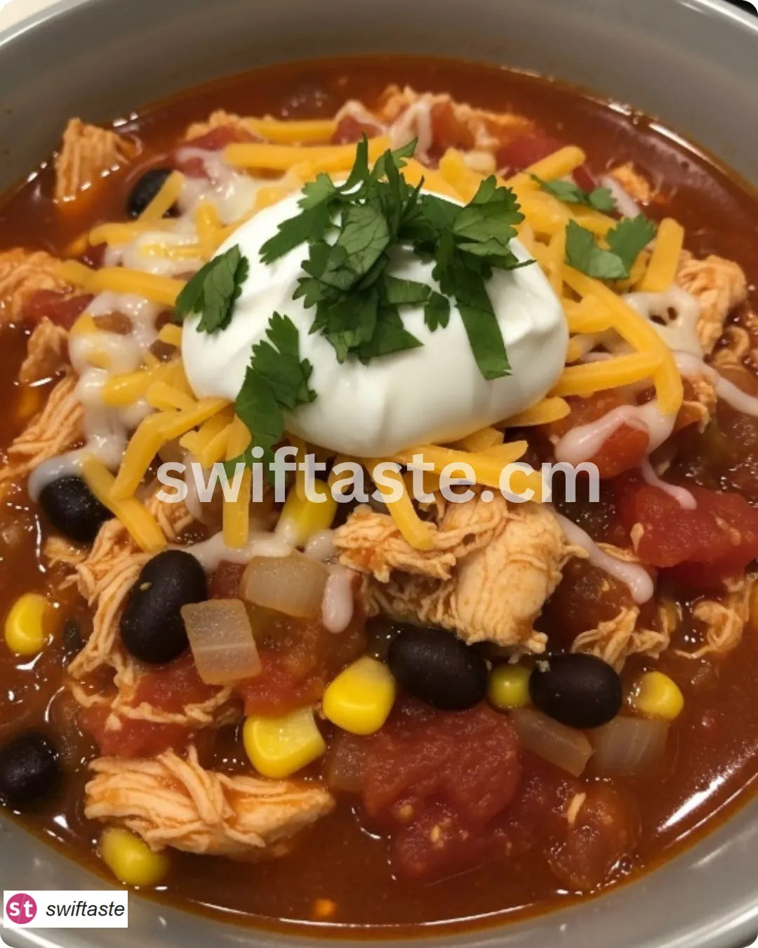 High Protein Chicken Taco Soup