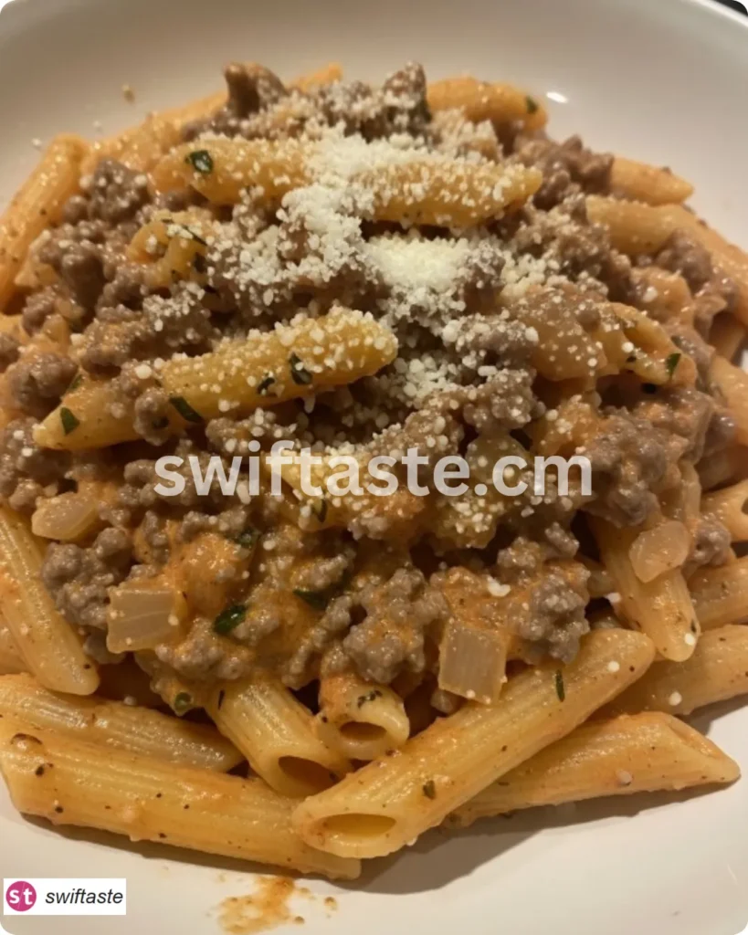 High Protein Creamy Beef Pasta Recipe