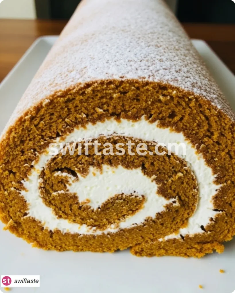 Pumpkin Roll Cake and Airy Whipped Filling