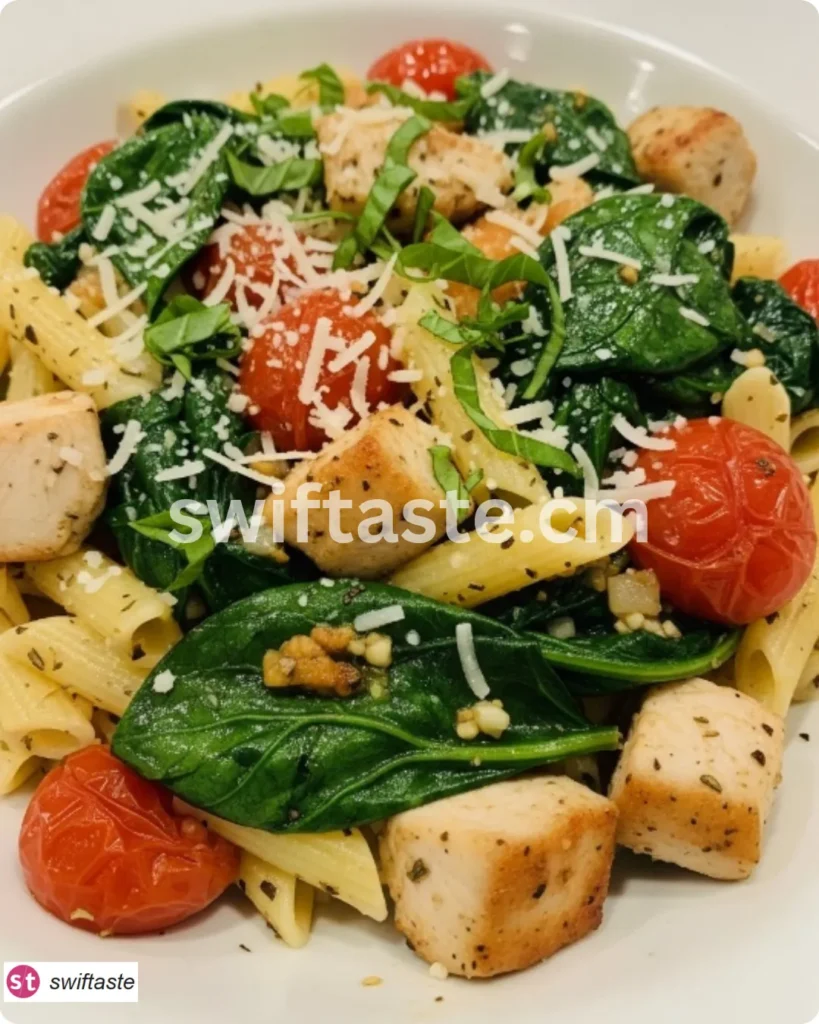 Tomato Spinach Chicken Pasta