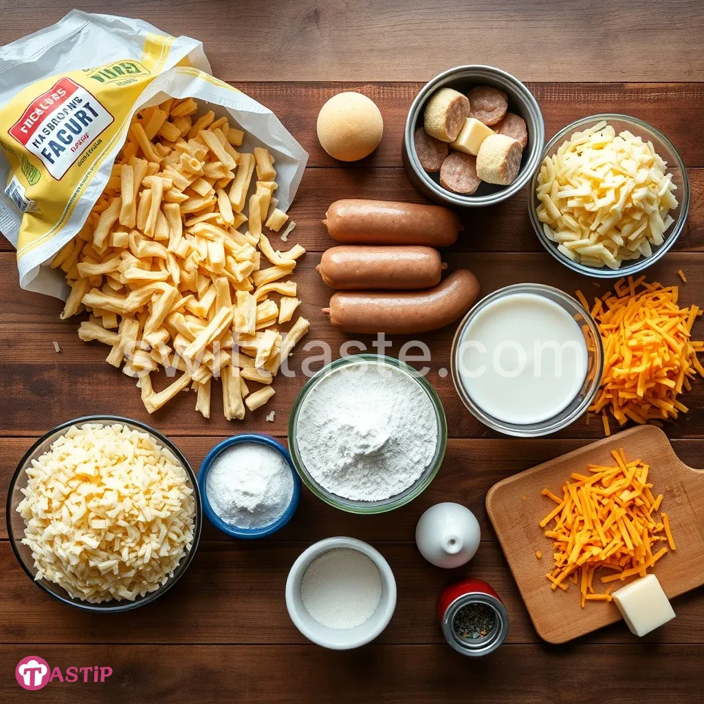 Biscuits and Gravy Hashbrown Casserole