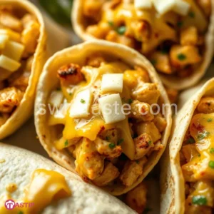 Cheesy Garlic Chicken Wraps