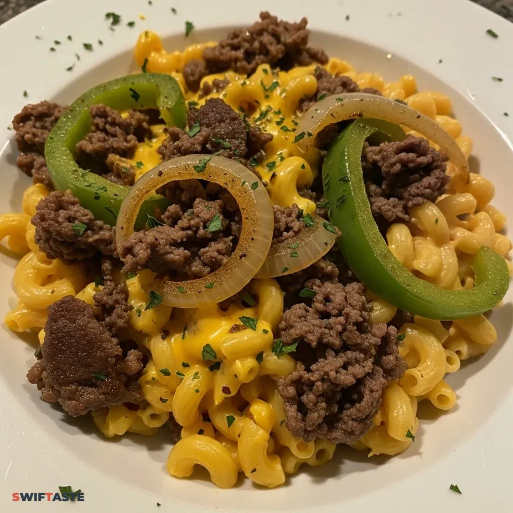 High-Protein Philly Cheesesteak Mac & Cheese