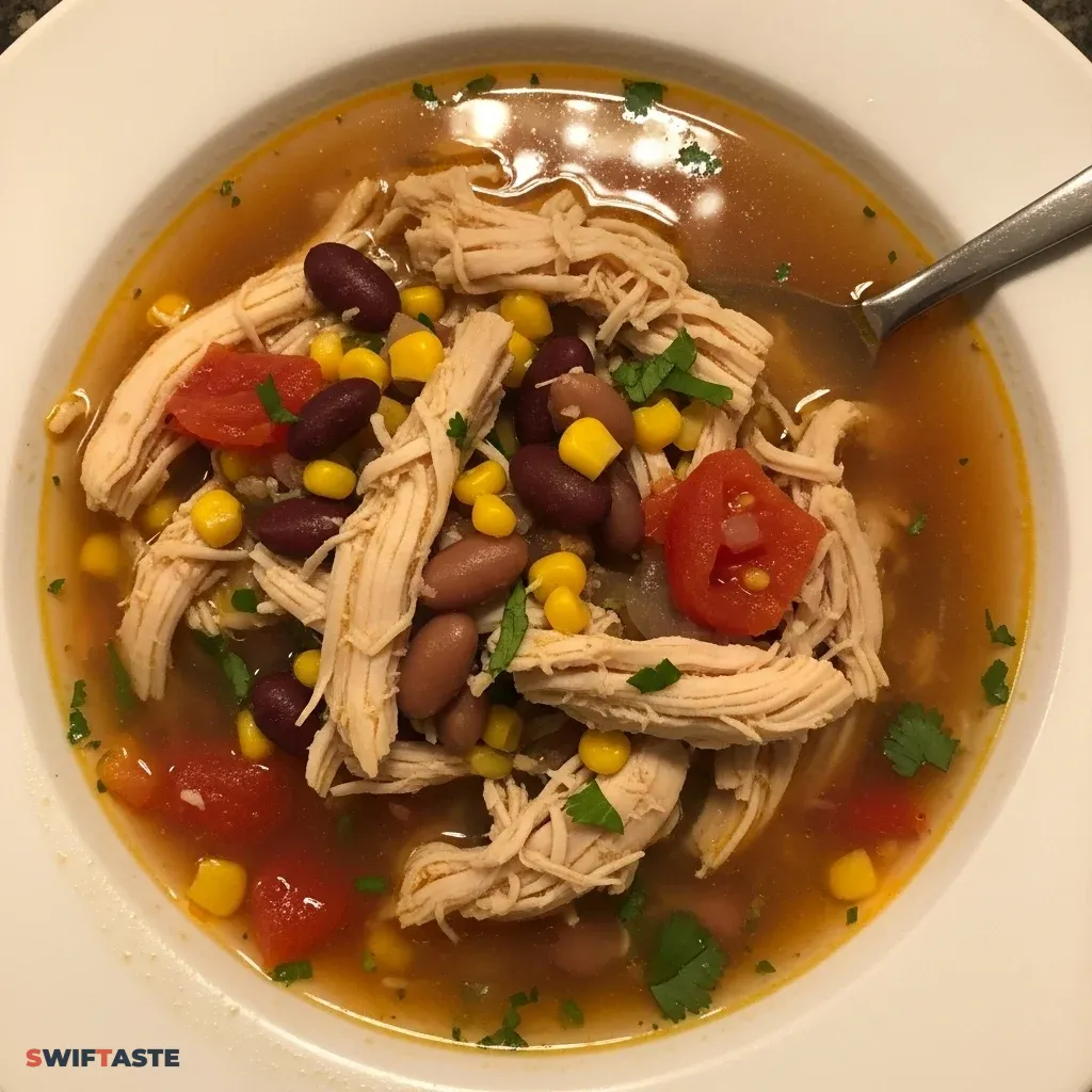 High Protein Chicken Taco Soup