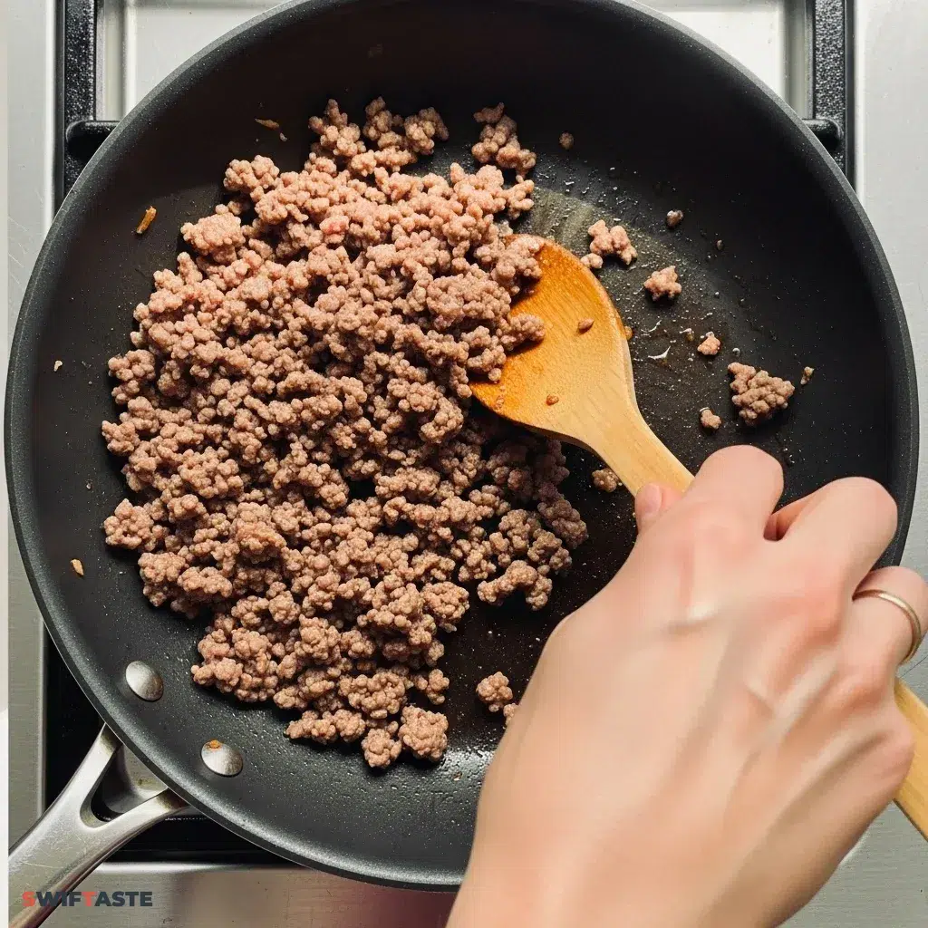 Southwest Ground Beef and Sweet Potato Skillet