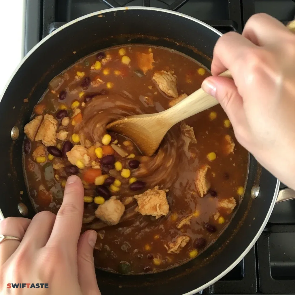 High Protein Chicken Taco Soup