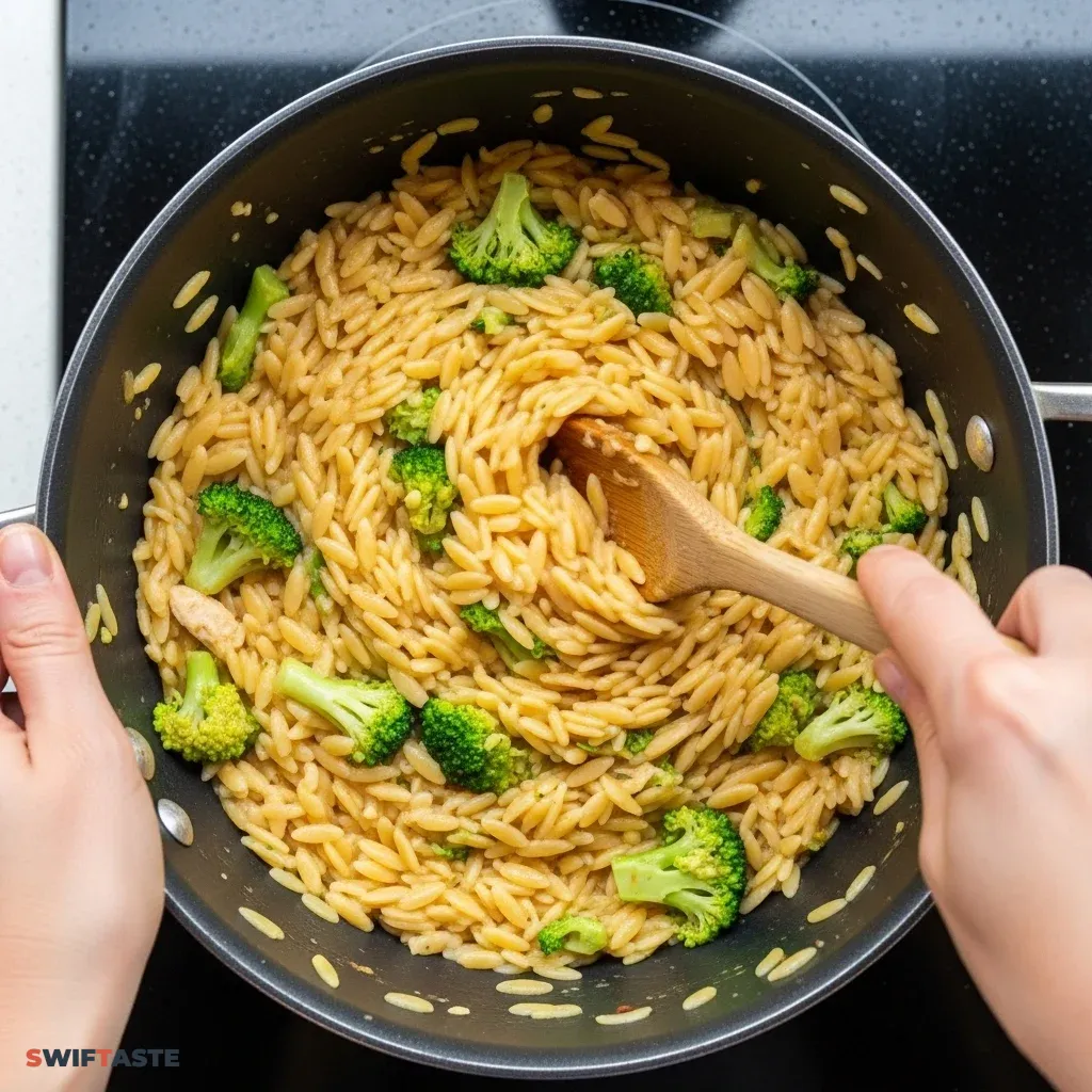 Cheesy Chicken Broccoli Orzo 10 Cheesy Chicken Broccoli Orzo