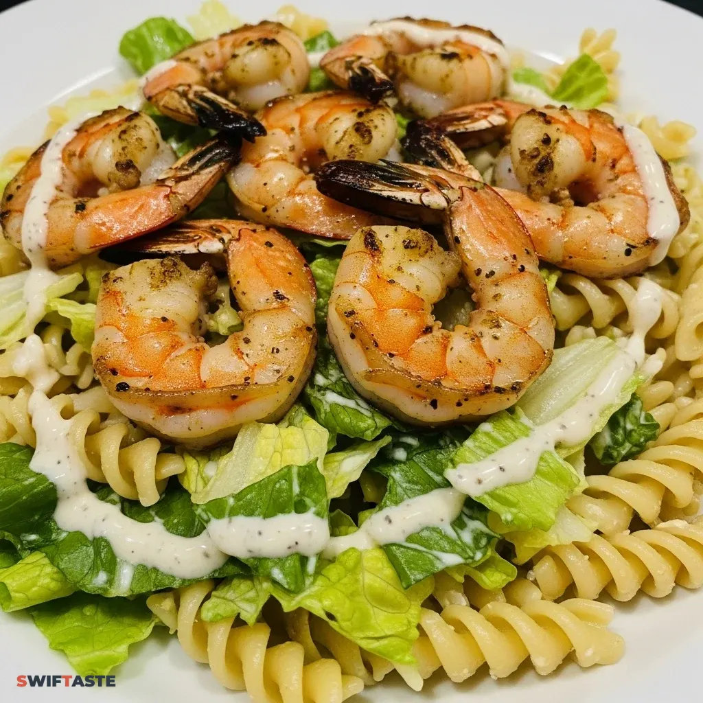 Caesar Salad Grilled Shrimp Pasta Salad