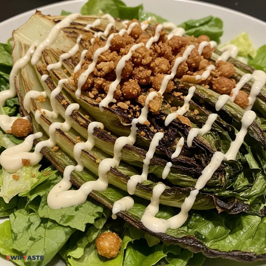 Caesar Salad with Grilled Romaine and Smoky Dressing