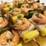 Grilled Fish Jerk Shrimp and Pineapple Skewers