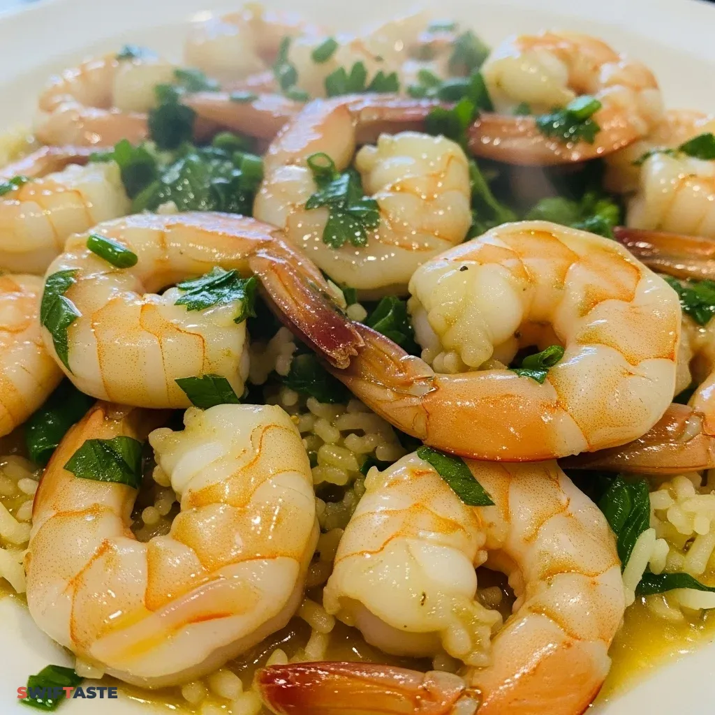 Herb Shrimp Scampi Dish