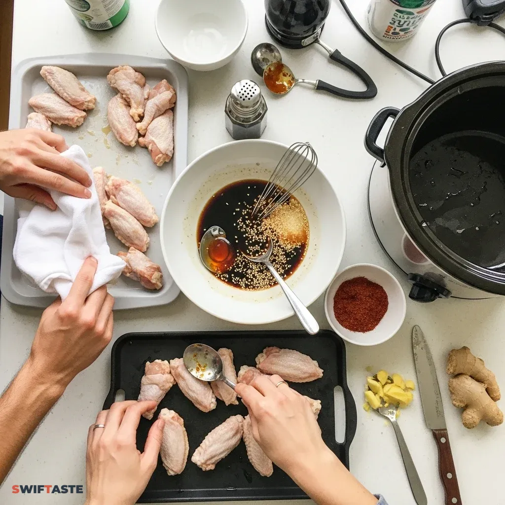 Sesame Slow Cooked Chicken Wings Meal