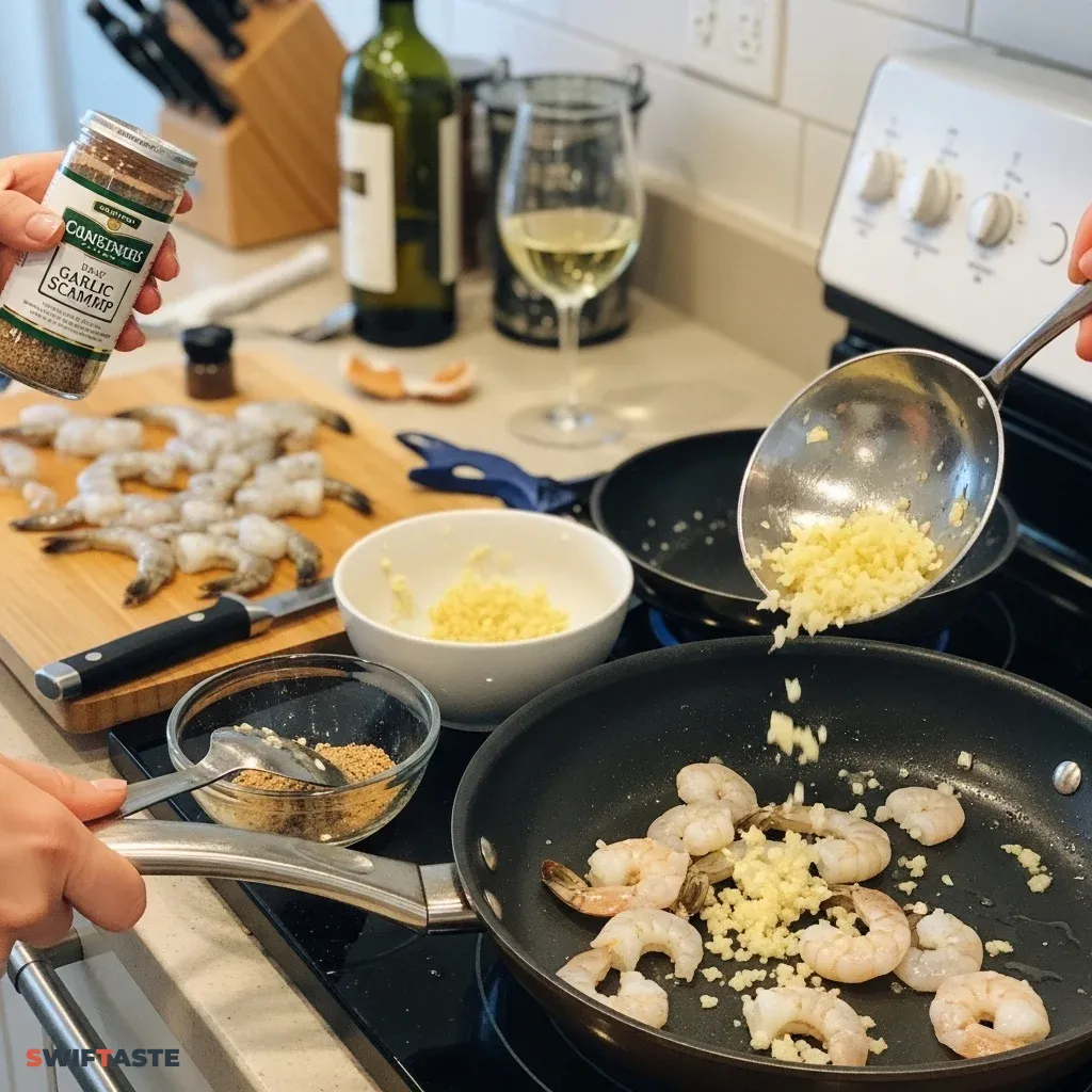 Garlic Shrimp Scampi Dish