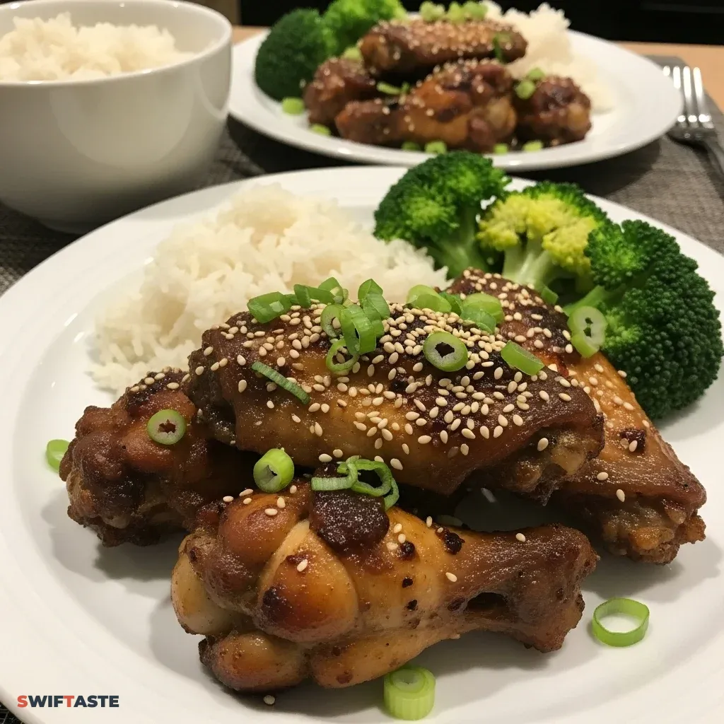 Sesame Slow Cooked Chicken Wings Meal