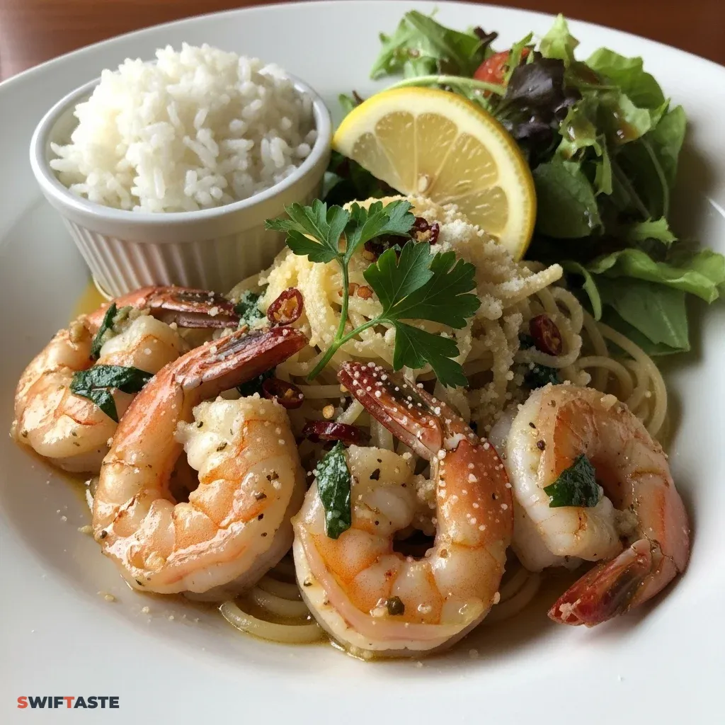 Herb Shrimp Scampi Dish