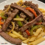 Philly Cheesesteak pasta